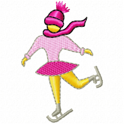 Figure Skating Embroidery Design 2